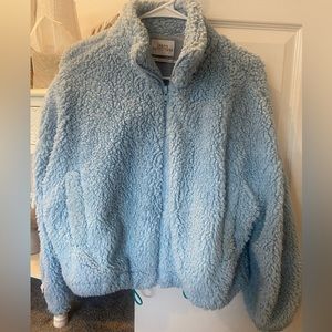 Urban Outfitters Blue Sherpa Coat